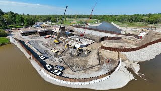 Sanford Dam — May 15 2024 More work on the spillways [upl. by Anderea550]