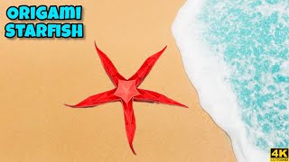 Origami Starfish  Origami tutorial  Paper craft [upl. by Zondra]