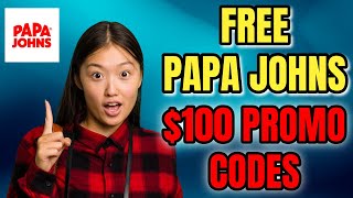 Papa Johns Promo Codes 2024 🔥 How I Got Deals on Pizza and More FREE 100 [upl. by Otrebor]