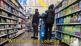 Aggressively Staring At Strangers In The Hood Prank [upl. by Baudoin]