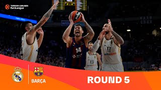 Real MadridFC Barcelona  Round 5 Highlights  202324 Turkish Airlines EuroLeague [upl. by Aniryt]