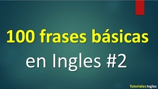 Frases básicas para Aprender Ingles [upl. by Agnesse]