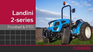 Fronthef en PTO voor LANDINI 2 SERIES  Zuidberg Frontline Systems [upl. by Nonek715]