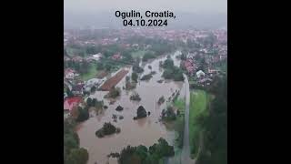 Flooding in Ogulin Croatia 04102024 [upl. by Eixam369]