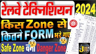 RRB TECHNICIAN Zone Wise Form Total Form Fill Up 2024  Technician 6 Danger Zones  Full Information [upl. by Airtina]