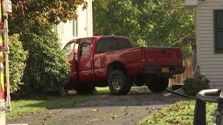 RAW VIDEO Truck runs into West Elmira homes [upl. by Nnanaej]