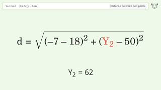 Find the distance between two points p1 1850 and p2 762 StepbyStep Video Solution [upl. by Earley]