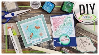 2 Geburtstagskarten MARITIM mit Texturmatten basteln  DIY Papier Inspiration Anleitung Tutorial [upl. by Htenaj]