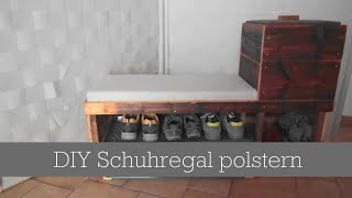 DIY Vorzimmerbank polstern Eckenaufnähen für Anfänger [upl. by Elleinod405]