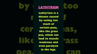 LATHYRISM  लैथिरिज्म  by SHILPA KAUSHIK  HOME SCIENCE HUB tgt pgt ytshots viralvideo shorts [upl. by Uphemia]