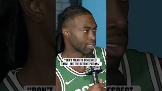 Jaylen Brown on letting role players take over vs teams like the Pistons 👀 [upl. by Gil]