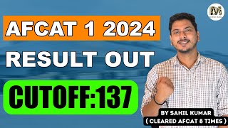 AFCAT 1 2024 RESULT OUT [upl. by Snehpets466]