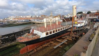 Medway Queen and other boats at Ramsgate [upl. by Nolasba645]