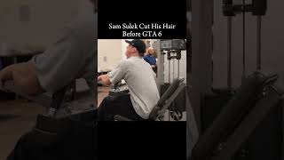 Sam Sulek Finally Gets A Haircut samsulek bodybuilding mrolympia shorts [upl. by Anoynek965]