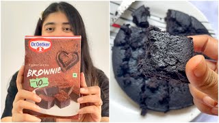 Eggless Chocolate brownies making  Dr Oetker eggless brownies review  Adeeba Naaz [upl. by Rance830]