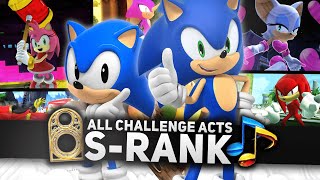 ALL Sonic Generations Challenge Acts SRank amp Music Notes 4K [upl. by Frey]