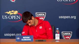 2013 US Open Novak Djokovic Press Conference [upl. by Ahsitneuq584]