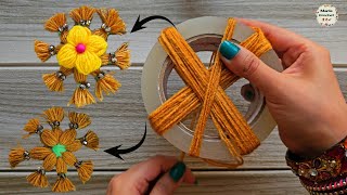 Easy Woolen Coaster amp Table Mat Making with Tape❣️DIYSell as many as you can make💰 [upl. by Nova]