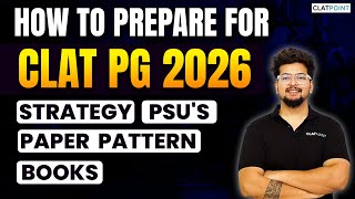 How to Prepare for CLAT PGLLM 2026 Strategy Syllabus New Exam Pattern amp Books  CLAT POINT [upl. by Faina36]