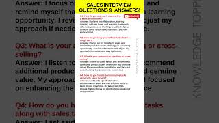 Sales Interview Questions and Answers  Interview Questions and Answers for Sales Job [upl. by Eaton]