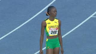 CARIFTA49 400m Hurdles U20 Girls Final  Day 2  SportsMax TV [upl. by Gnes]