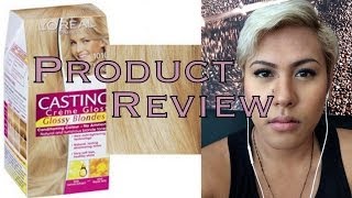 Product Review Loreal Paris Casting Creme Gloss 1010 Very Light Iced Blonde [upl. by Zurn811]