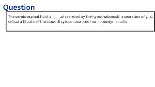 The cerebrospinal fluid is [upl. by Emil]