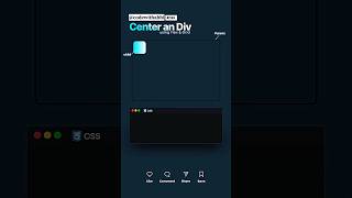 Center An Div Using Flex amp Grid coading shorts shortsfeed shortvideo short htmlcssjavascript [upl. by Ayidah]