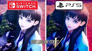 Shin Megami Tensei V Vengeance PS5 vs Nintendo Switch Graphics Comparison [upl. by Ynaiffit]