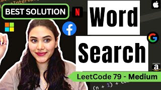 Word Search  LeetCode 79  Python BACKTRACKING [upl. by Sharity]