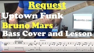 Uptown Funk  Bass Cover Request and Lesson [upl. by Oigile]