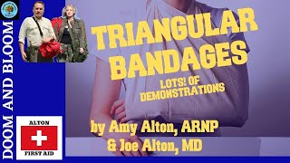 How to Use Triangular Bandages with 7 Demonstrations by Nurse Amy [upl. by Illak]