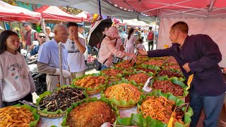 Historic Market in Yunnan China Authentic Food Bustling Hardworking Vendors Hub of Tradition [upl. by Shurlock]