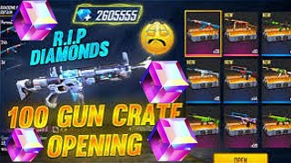 Gun Crates Opening 🥰😘😈 I got many gun skins freefire gunbox [upl. by Neellek]