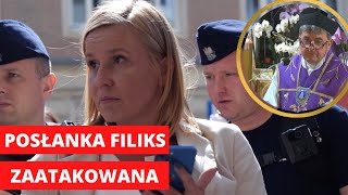 Posłanka FILIKS zaatakowana przez wyznawcę księdza Natanka Koszmarna interwencja policji [upl. by Caffrey851]