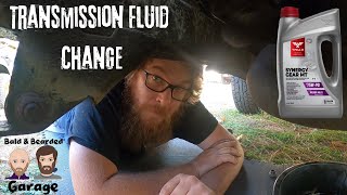 Jeep Wrangler yj AX5 Transmission Fluid change and Test Drive [upl. by Araht]