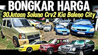 Harga Mobil Bekas di Nugroho Car Lumayan Miring  30Jutaan Karkot Soluna Mercy Kia Baleno City Crv [upl. by Enelyahs]