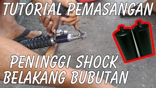 Tutorial Pasang Peninggi Shock Belakang BubutanDrat Motor Bebek 21 [upl. by Lizzy]