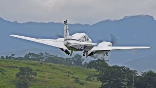 Beechcraft Baron D55 Decolagem e Pouso no Aeroclube de Cachoeiro Espirito Santo [upl. by Arakahs135]