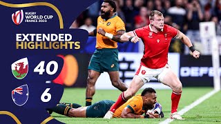 Wales dominate Wallabies  Wales v Australia  Rugby World Cup 2023  Extended Highlights [upl. by Brindell]