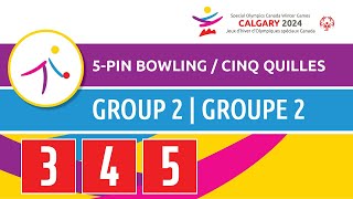 Special Olympics Canada CALGARY 2024 🎳 5 pin Bowling  Group 2  LANES 35 20240229 [upl. by Yecac]