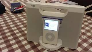 Sony RDPM7iP  Apple iPod Classic 5th gen sound test [upl. by Mitzi]