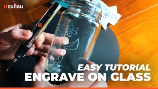 🏅 How to engrave on glass  Using an Engraving pen  EASY Tutorial [upl. by Dettmer]