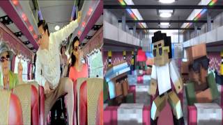 Gangnam Style VS Minecraft Style Split Screen [upl. by Season]