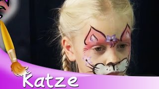 🐯 Kinderschminken Katze Gesicht Tutorial  HD [upl. by Reace336]