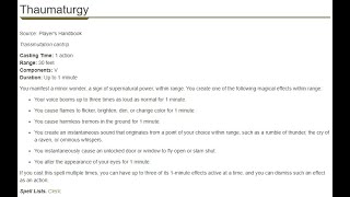 Spell with me  Thaumaturgy [upl. by Shep]