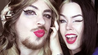 ►I DO MY HUSBANDS MAKEUP►200K SUBSCRIBER CELEBRATION [upl. by Nomannic]