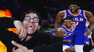 EMBIID AND MAXEY COOKING RAPTORS VS 76ERS NBA FULL GAME HIGHLIGHTS REACTION [upl. by Mattland]