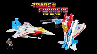 Transformers the movie G1 Decepticon Starscream WalMart exclusive toy review [upl. by Ydahs]