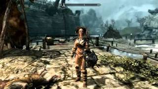 Skyrim Aela the huntress on forsworn attire [upl. by Alyhs599]